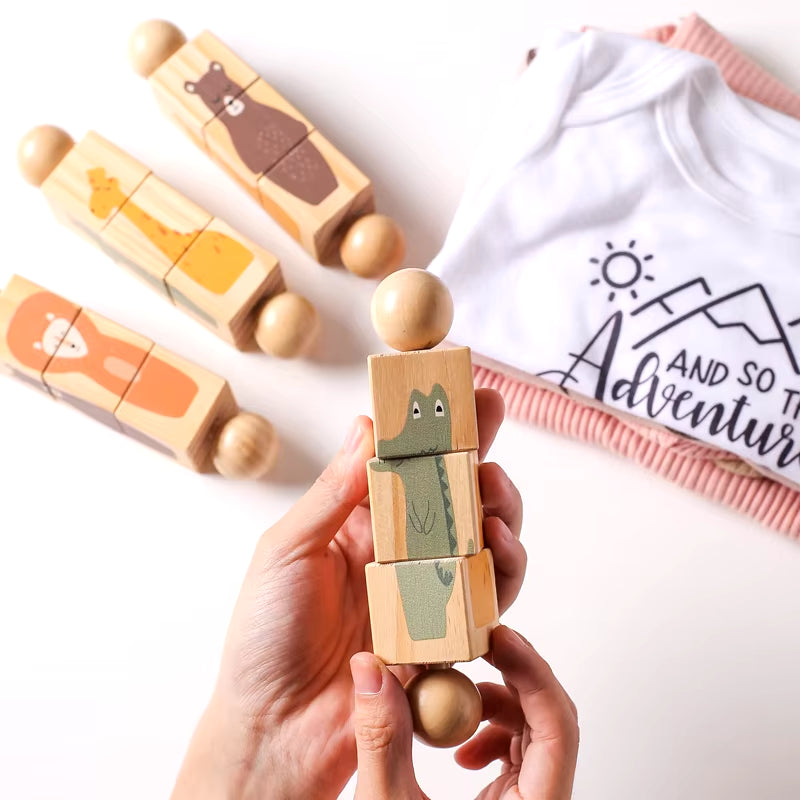 1Pc Wooden Montessori Toy Hand Bell Toy Baby Mobile Musical Rattle Toy Children Stroller Classic Educational Toys Kid Gifts