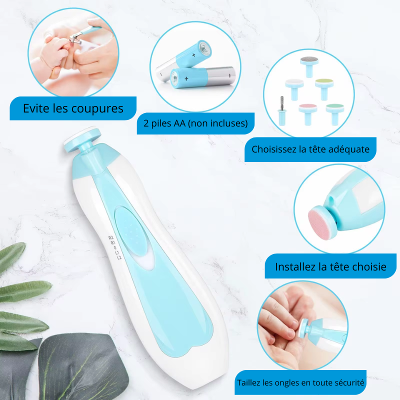 Coupe-ongle électrique pour bébé